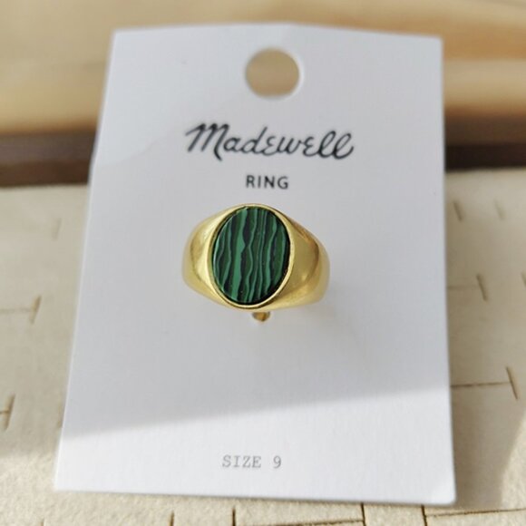Madewell Jewelry - Madewell Malachite Oval Signet Ring